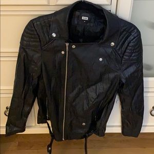Black leather jacket